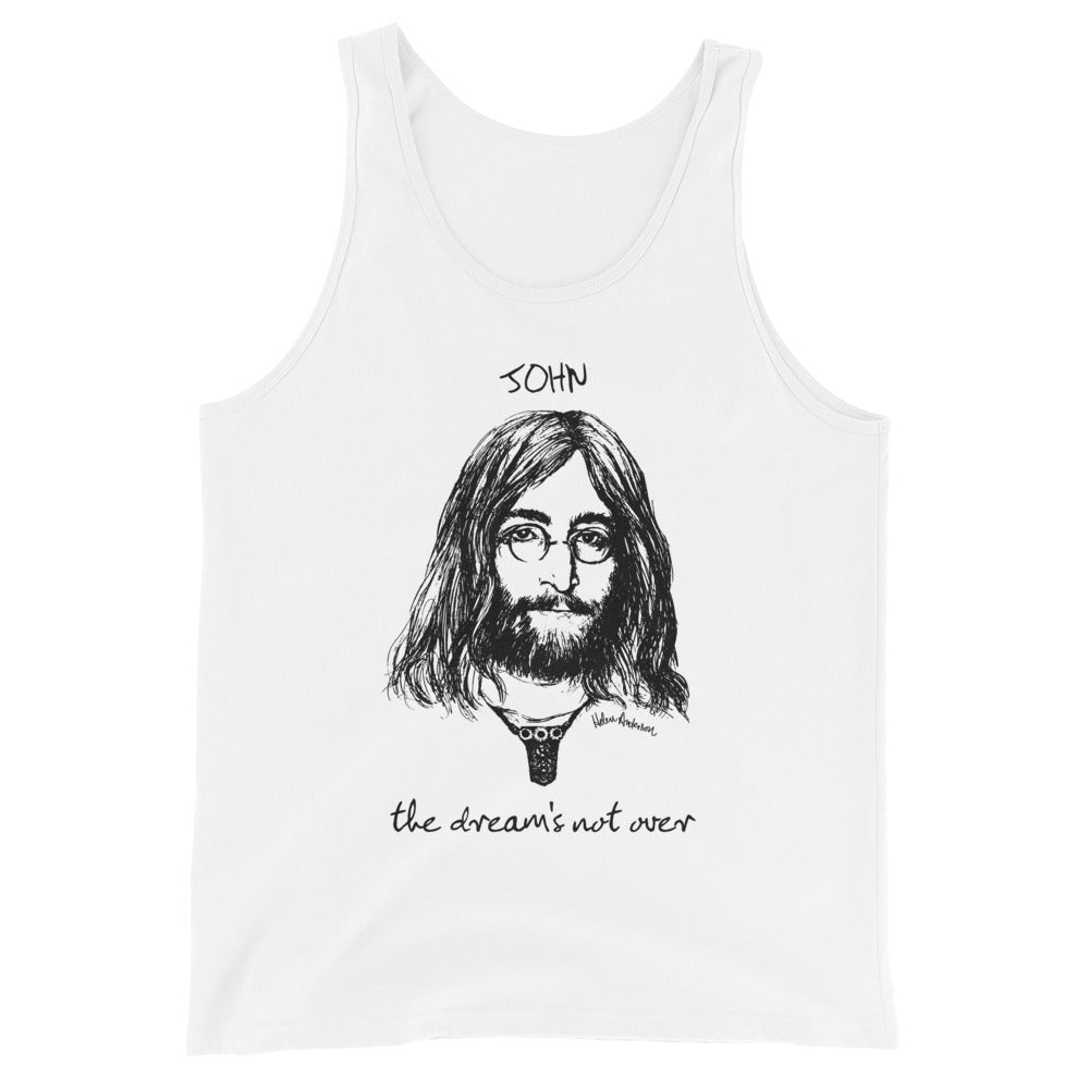 THE DREAM'S NOT OVER Unisex Tank Top: black or white