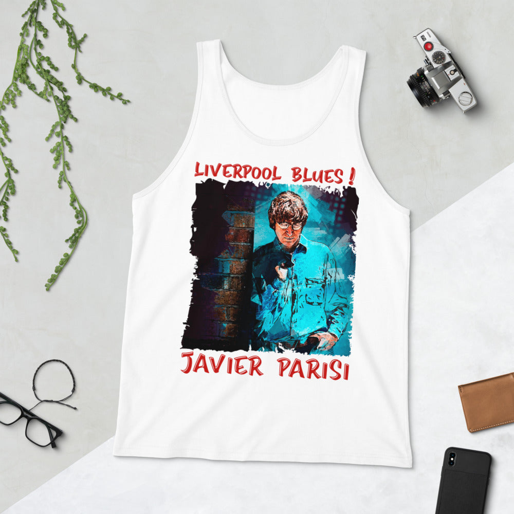 JAVIER PARISI: BOLD STREET BLUES Unisex Tank Top