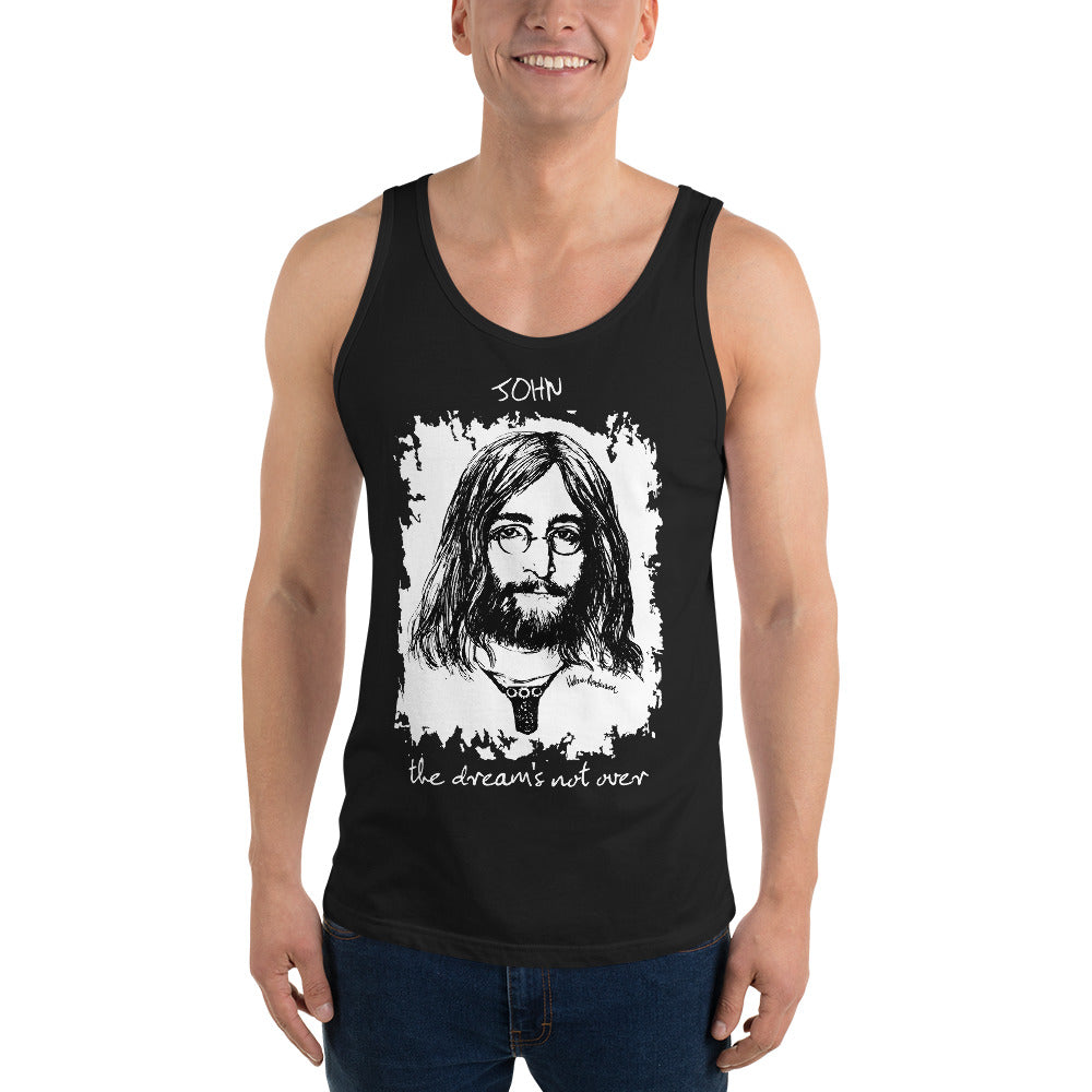 THE DREAM'S NOT OVER Unisex Tank Top: black or white