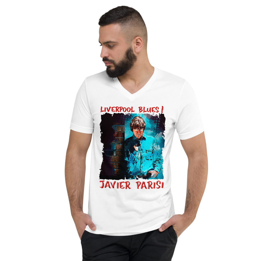 JAVIER PARISI: BOLD STREET BLUES Unisex V-Neck T-Shirt