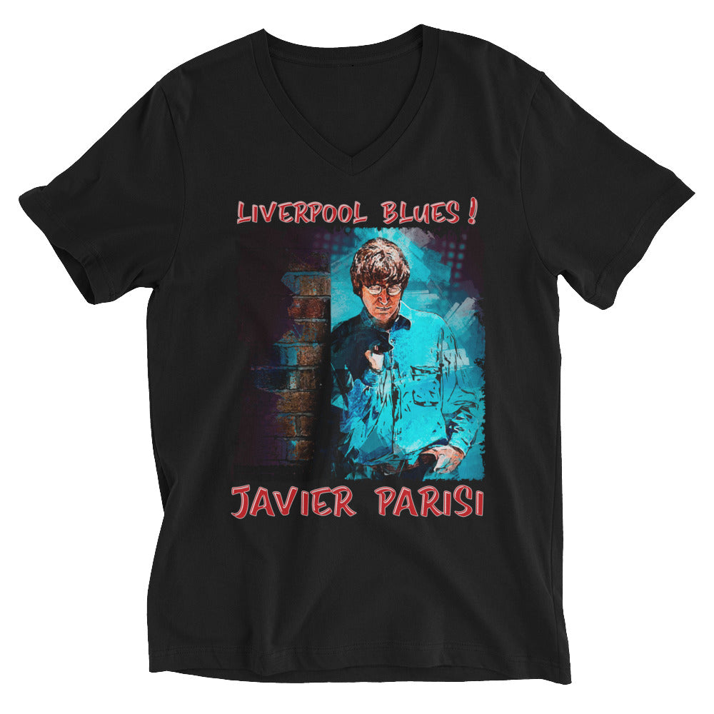 JAVIER PARISI: BOLD STREET BLUES Unisex V-Neck T-Shirt