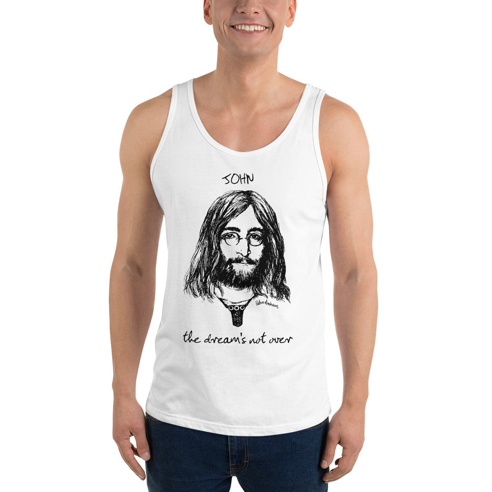 THE DREAM'S NOT OVER Unisex Tank Top: black or white