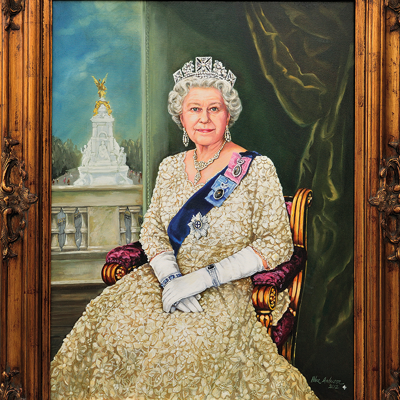 Story of a  2012 portrait in oils of Queen Elizabeth II by British artist Helen Anderson