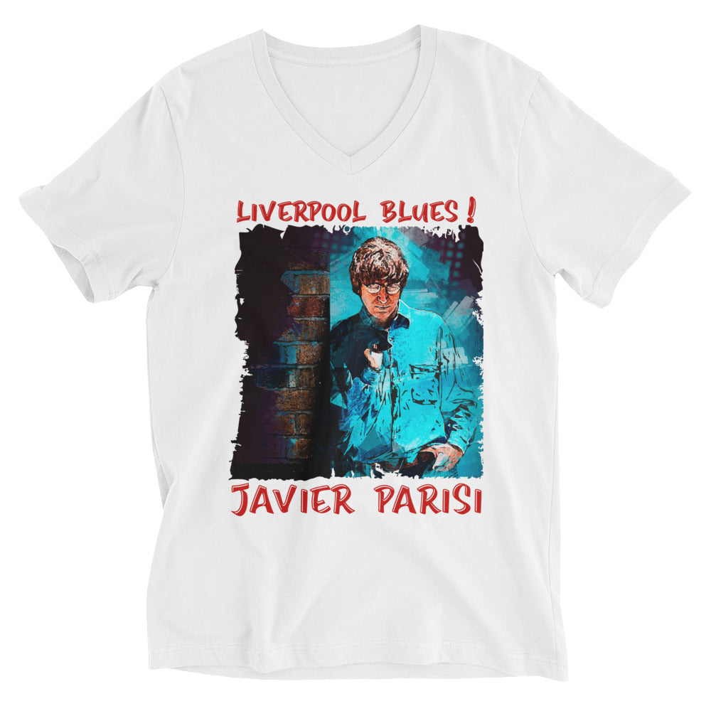 JAVIER PARISI: BOLD STREET BLUES Unisex V-Neck T-Shirt