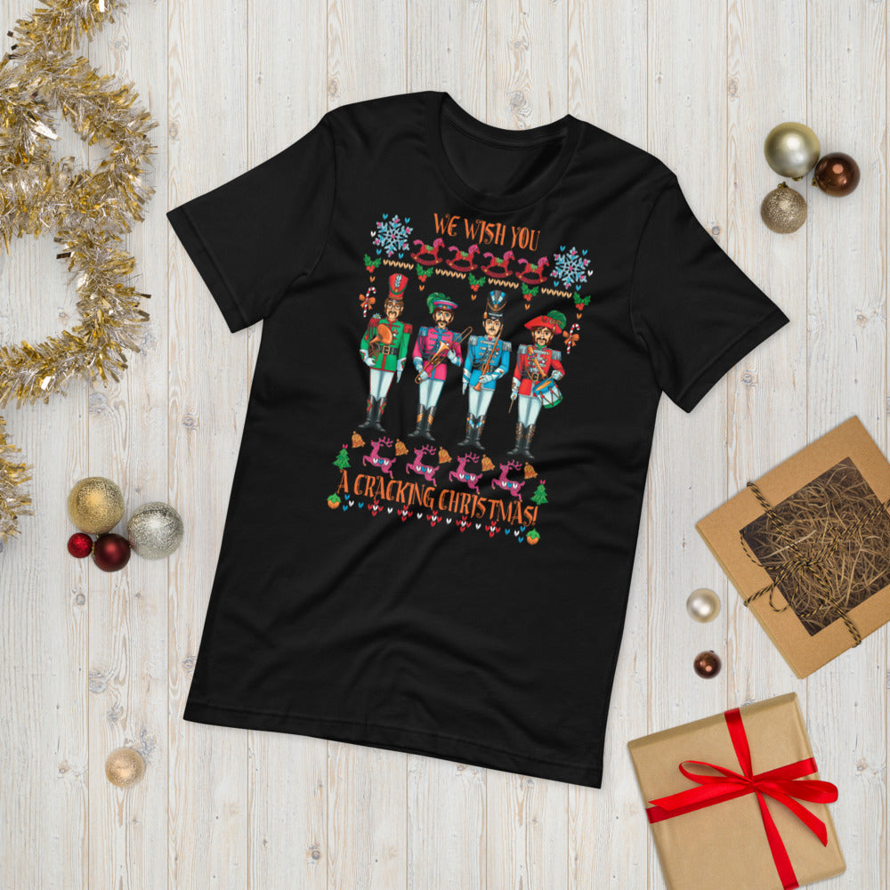 A CRACKING CHRISTMAS WITH THE BEATLES Unisex Luxe T-Shirt with stretch