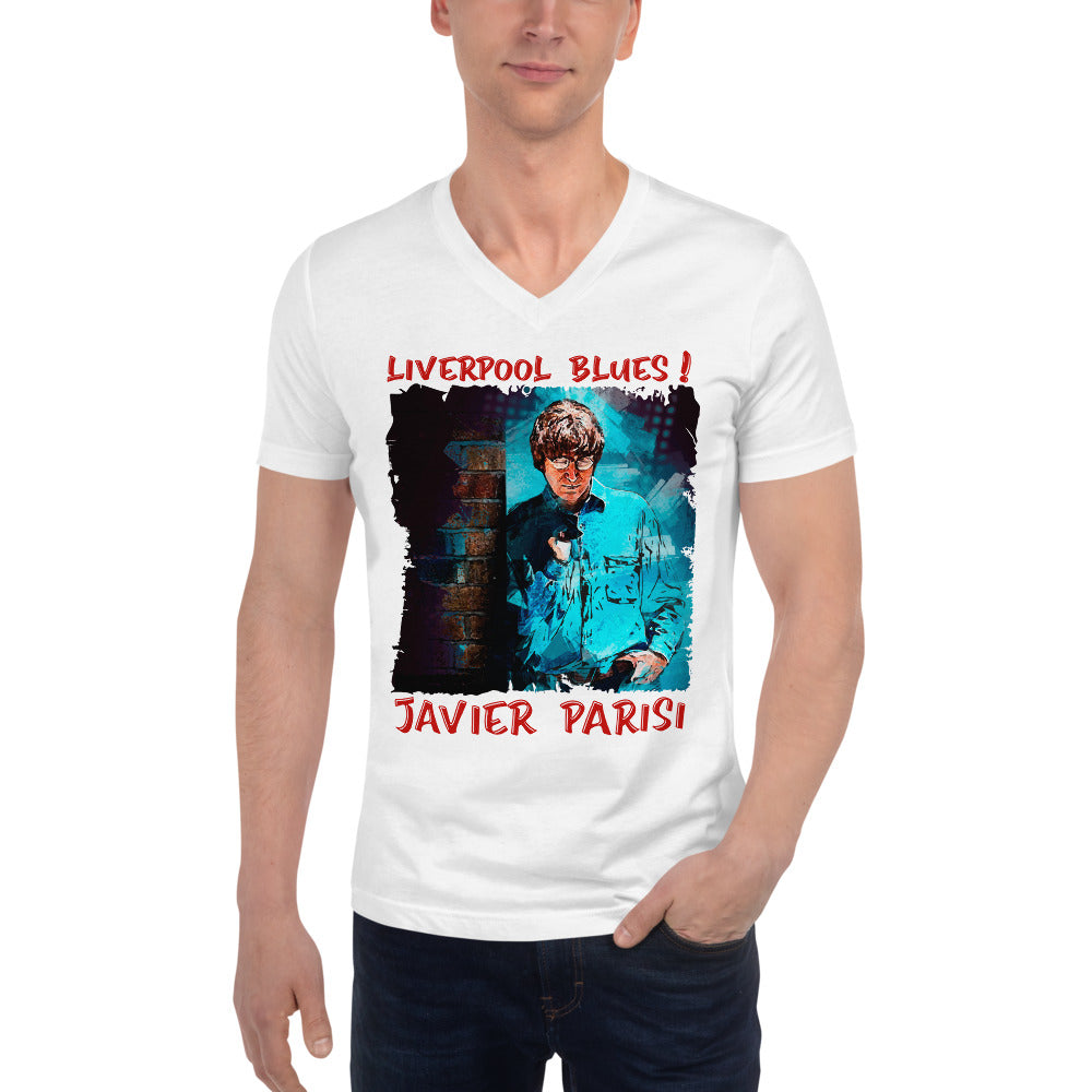 JAVIER PARISI: BOLD STREET BLUES Unisex V-Neck T-Shirt