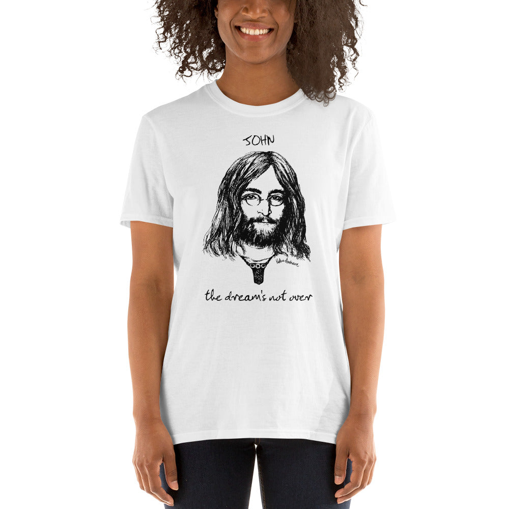 THE DREAM'S NOT OVER Cosy Unisex T-Shirt: black, dark grey or white