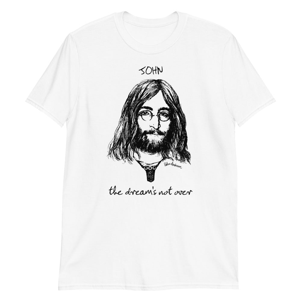 THE DREAM'S NOT OVER Cosy Unisex T-Shirt: black, dark grey or white