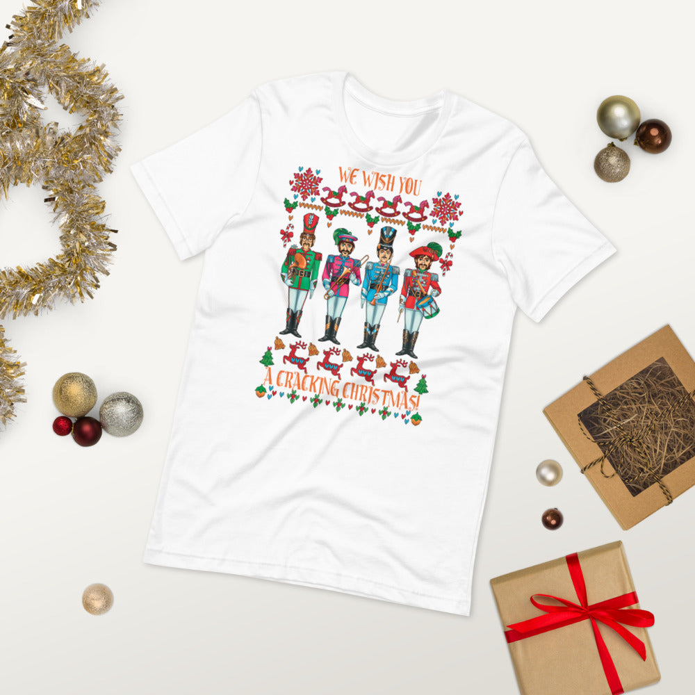 A CRACKING CHRISTMAS WITH THE BEATLES Unisex Luxe T-Shirt with stretch