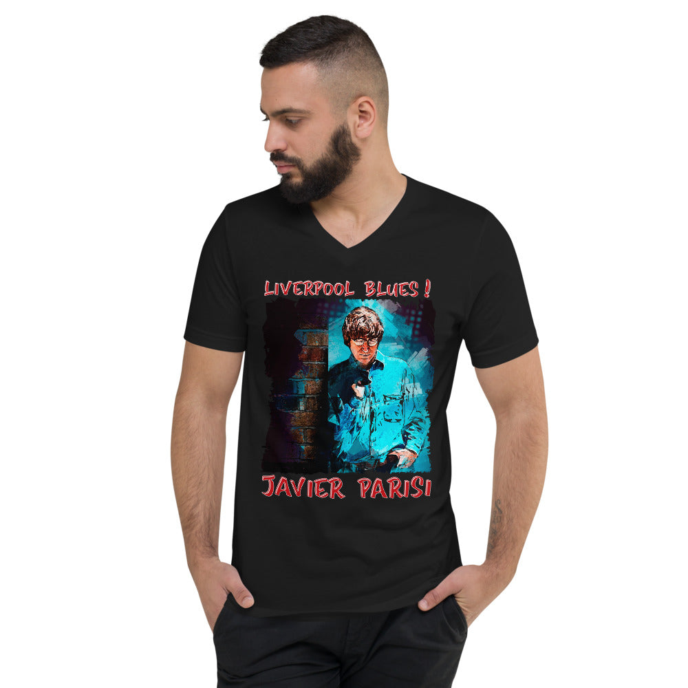 JAVIER PARISI: BOLD STREET BLUES Unisex V-Neck T-Shirt