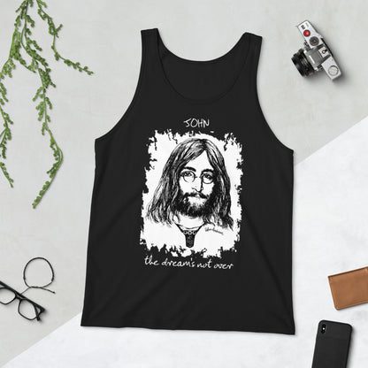 THE DREAM'S NOT OVER Unisex Tank Top: black or white