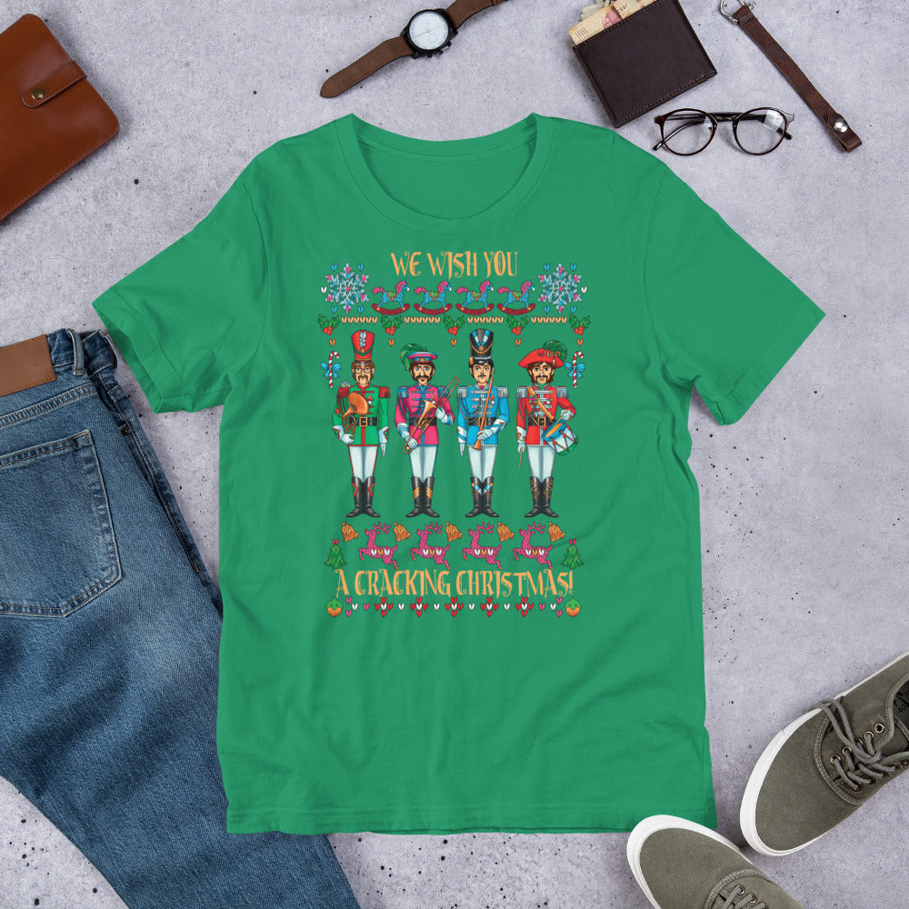 A CRACKING CHRISTMAS WITH THE BEATLES Unisex Luxe T-Shirt with stretch