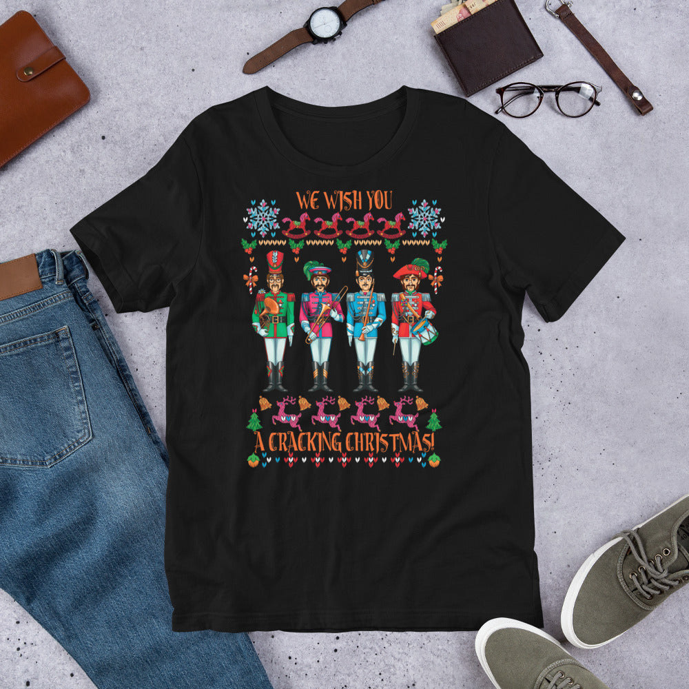 A CRACKING CHRISTMAS WITH THE BEATLES Unisex Luxe T-Shirt with stretch