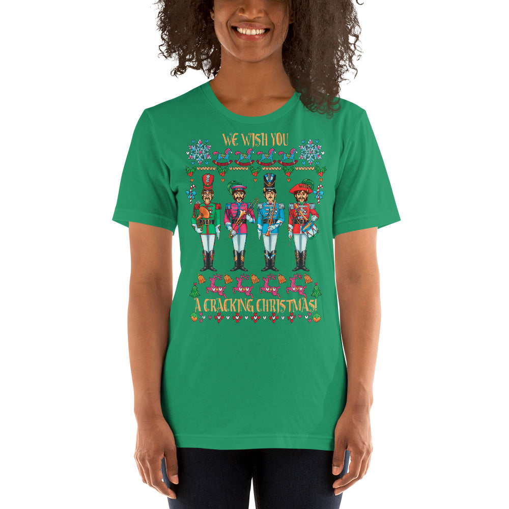 A CRACKING CHRISTMAS WITH THE BEATLES Unisex Luxe T-Shirt with stretch