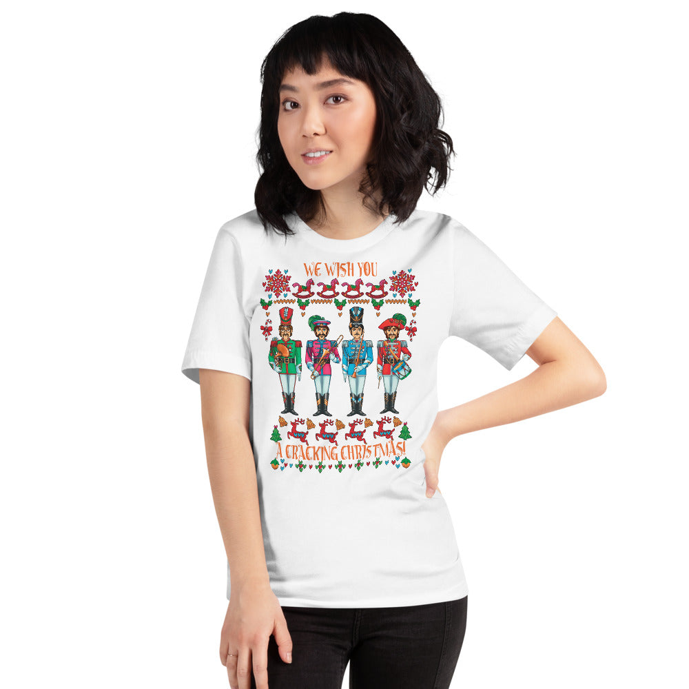 A CRACKING CHRISTMAS WITH THE BEATLES Unisex Luxe T-Shirt with stretch