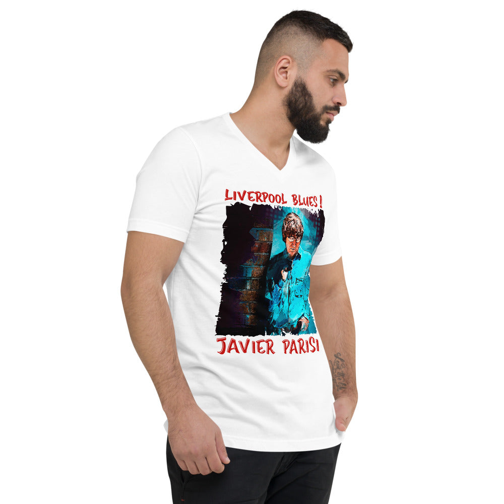 JAVIER PARISI: BOLD STREET BLUES Unisex V-Neck T-Shirt