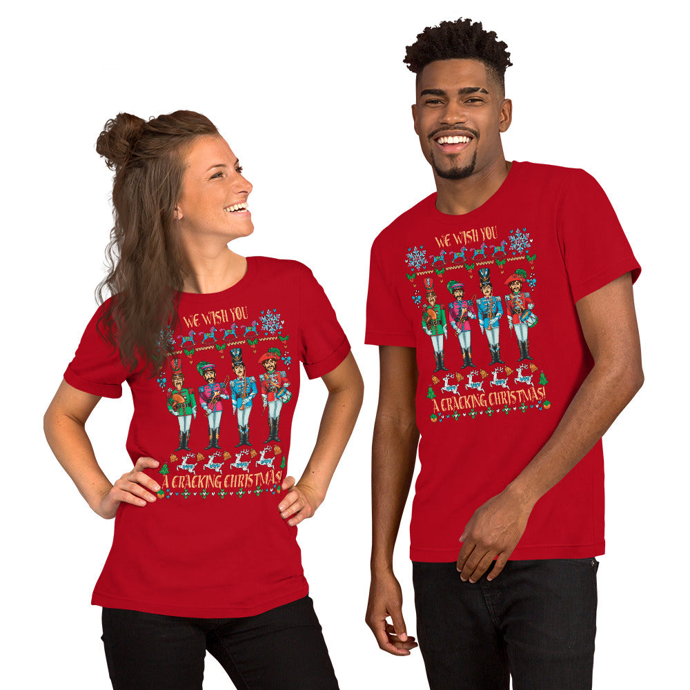 A CRACKING CHRISTMAS WITH THE BEATLES Unisex Luxe T-Shirt with stretch