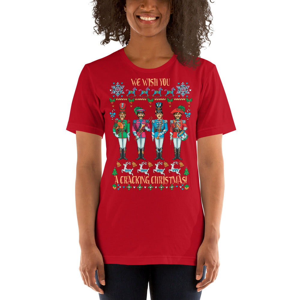 A CRACKING CHRISTMAS WITH THE BEATLES Unisex Luxe T-Shirt with stretch