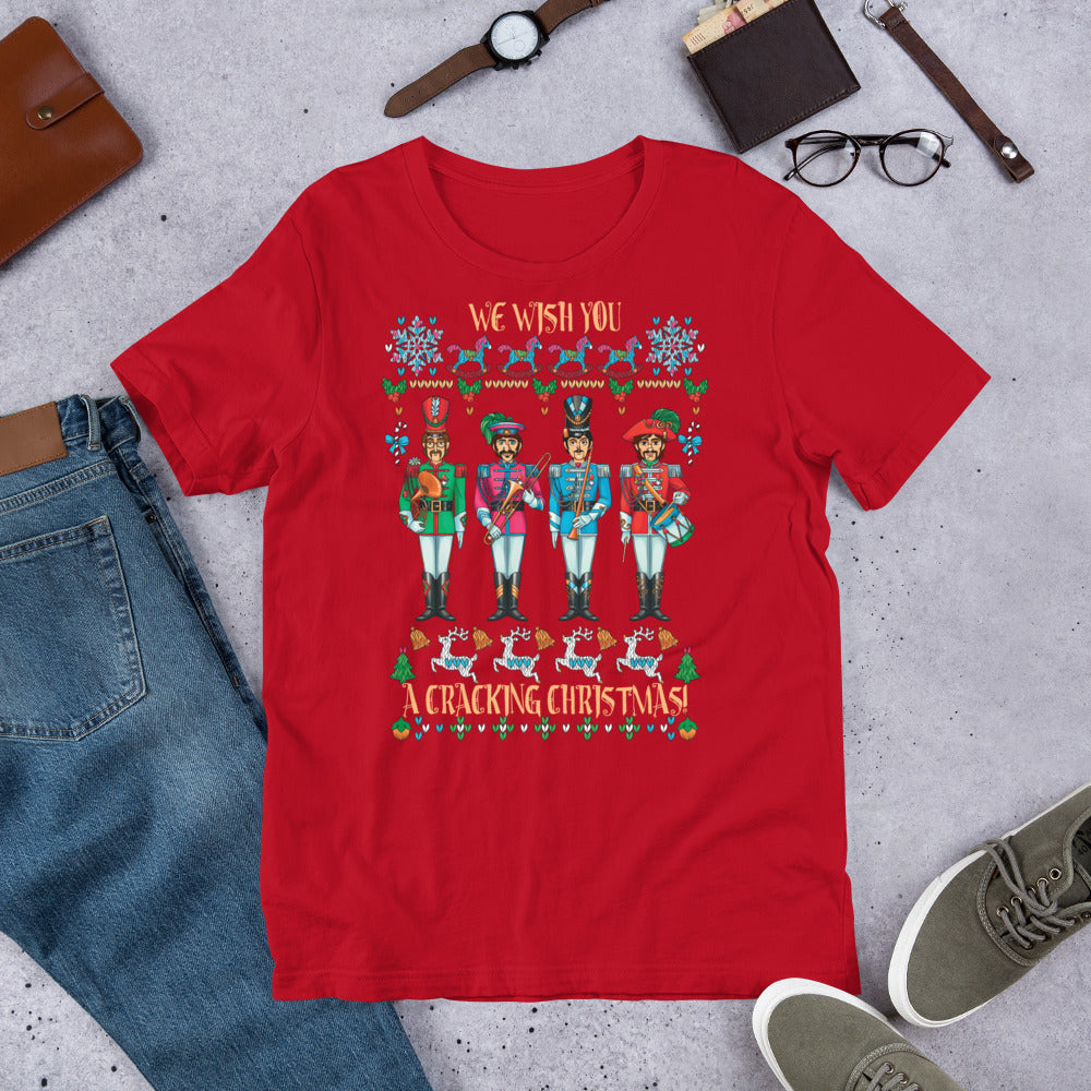 A CRACKING CHRISTMAS WITH THE BEATLES Unisex Luxe T-Shirt with stretch