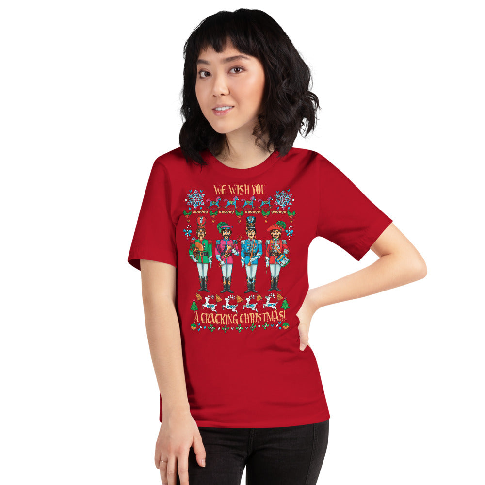 A CRACKING CHRISTMAS WITH THE BEATLES Unisex Luxe T-Shirt with stretch