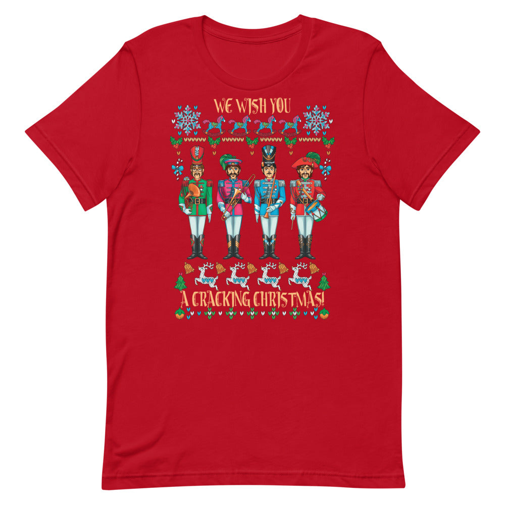 A CRACKING CHRISTMAS WITH THE BEATLES Unisex Luxe T-Shirt with stretch