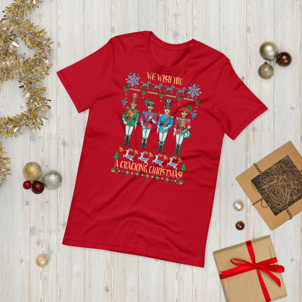 A CRACKING CHRISTMAS WITH THE BEATLES Unisex Luxe T-Shirt with stretch