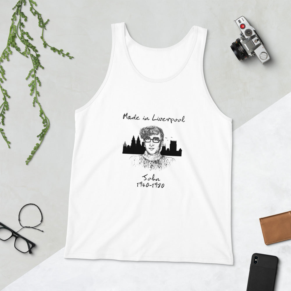 MY BUDDY JOHN Unisex Tank Top: white or oatmeal