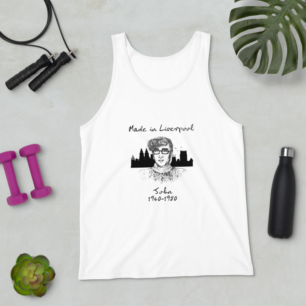 MY BUDDY JOHN Unisex Tank Top: white or oatmeal